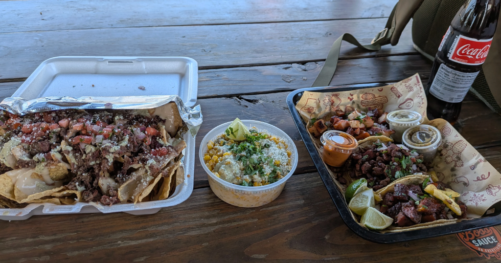 Tacos Corn And Loaded Nachos